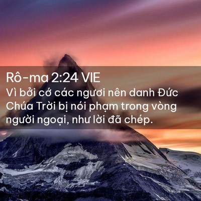 Picture 02 - Rô-ma 2:24 VIE - Vì bởi cớ các ngươi nên danh Đức - Bible Verse Picture