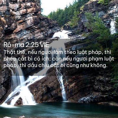 Picture 02 - Rô-ma 2:25 VIE - Thật thế, nếu ngươi làm theo luật - Bible Verse Picture