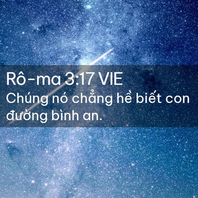 Picture 02 - Rô-ma 3:17 VIE - Chúng nó chẳng hề biết con đường - Bible Verse Picture