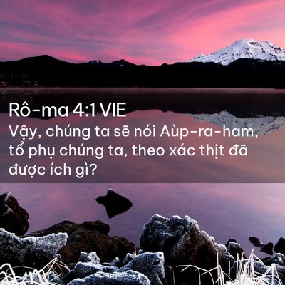 Picture 02 - Rô-ma 4:1 VIE - Vậy, chúng ta sẽ nói Aùp-ra-ham, tổ - Bible Verse Picture