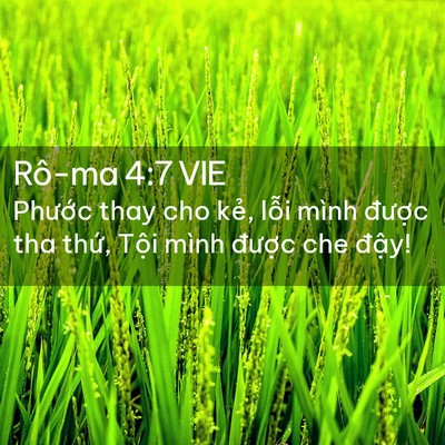 Picture 02 - Rô-ma 4:7 VIE - Phước thay cho kẻ, lỗi mình được tha - Bible Verse Picture