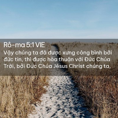 Picture 02 - Rô-ma 5:1 VIE - Vậy chúng ta đã được xưng công bình - Bible Verse Picture