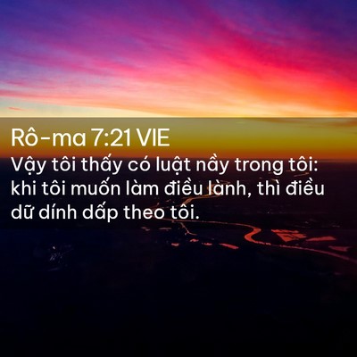 Picture 02 - Rô-ma 7:21 VIE - Vậy tôi thấy có luật nầy trong tôi: - Bible Verse Picture