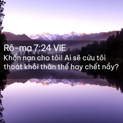 Picture 02 - Rô-ma 7:24 VIE - Khốn nạn cho tôi! Ai sẽ cứu tôi thoát - Bible Verse Picture