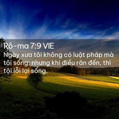 Picture 02 - Rô-ma 7:9 VIE - Ngày xưa tôi không có luật pháp mà tôi - Bible Verse Picture