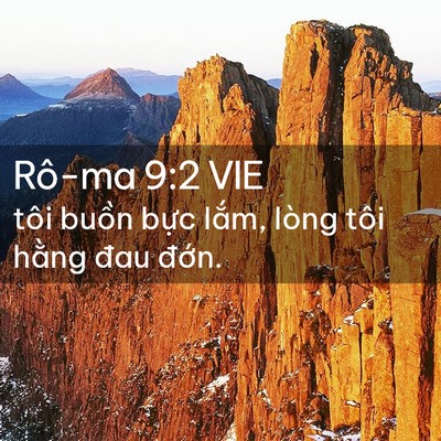Picture 02 - Rô-ma 9:2 VIE - tôi buồn bực lắm, lòng tôi hằng đau - Bible Verse Picture