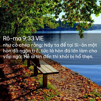 Picture 02 - Rô-ma 9:33 VIE - như có chép rằng: Nầy ta để tại - Bible Verse Picture