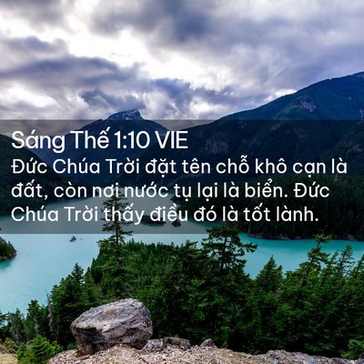 Picture 02 - Sáng Thế 1:10 VIE - Đức Chúa Trời đặt tên chỗ khô cạn - Bible Verse Picture