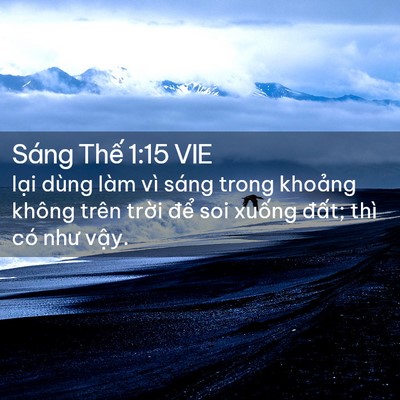 Picture 02 - Sáng Thế 1:15 VIE - lại dùng làm vì sáng trong khoảng không - Bible Verse Picture