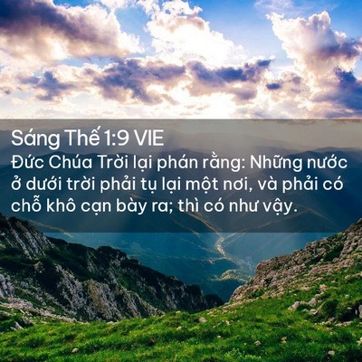 Picture 02 - Sáng Thế 1:9 VIE - Đức Chúa Trời lại phán rằng: Những - Bible Verse Picture