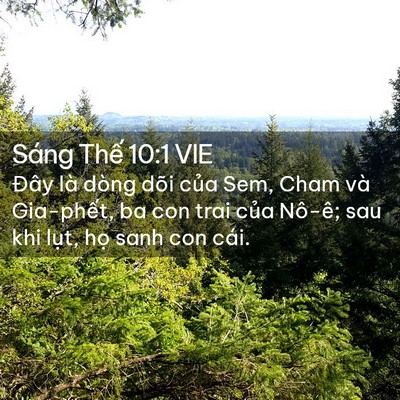 Picture 02 - Sáng Thế 10:1 VIE - Đây là dòng dõi của Sem, Cham và - Bible Verse Picture