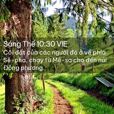 Picture 02 - Sáng Thế 10:30 VIE - Cõi đất của các người đó ở về - Bible Verse Picture