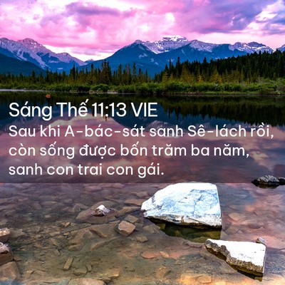Picture 02 - Sáng Thế 11:13 VIE - Sau khi A-bác-sát sanh Sê-lách rồi, còn - Bible Verse Picture