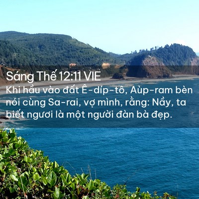 Picture 02 - Sáng Thế 12:11 VIE - Khi hầu vào đất Ê-díp-tô, Aùp-ram bèn - Bible Verse Picture