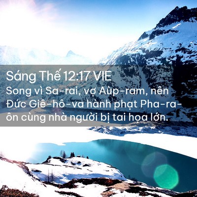 Picture 02 - Sáng Thế 12:17 VIE - Song vì Sa-rai, vợ Aùp-ram, nên Đức - Bible Verse Picture