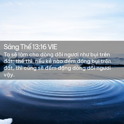 Picture 02 - Sáng Thế 13:16 VIE - Ta sẽ làm cho dòng dõi ngươi như bụi - Bible Verse Picture