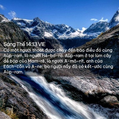 Picture 02 - Sáng Thế 14:13 VIE - Có một người thoát được chạy đến - Bible Verse Picture