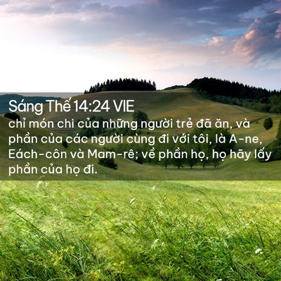 Picture 02 - Sáng Thế 14:24 VIE - chỉ món chi của những người trẻ đã - Bible Verse Picture