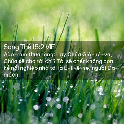 Picture 02 - Sáng Thế 15:2 VIE - Aùp-ram thưa rằng: Lạy Chúa Giê-hô-va, - Bible Verse Picture