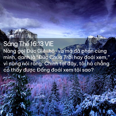 Picture 02 - Sáng Thế 16:13 VIE - Nàng gọi Đức Giê-hô-va mà đã phán - Bible Verse Picture
