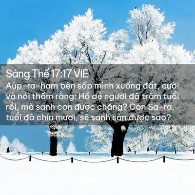 Picture 02 - Sáng Thế 17:17 VIE - Aùp-ra-ham bèn sấp mình xuống đất, - Bible Verse Picture