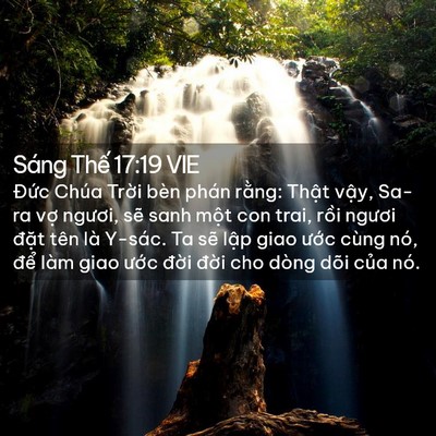 Picture 02 - Sáng Thế 17:19 VIE - Đức Chúa Trời bèn phán rằng: Thật - Bible Verse Picture