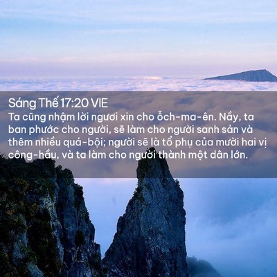 Picture 02 - Sáng Thế 17:20 VIE - Ta cũng nhậm lời ngươi xin cho - Bible Verse Picture