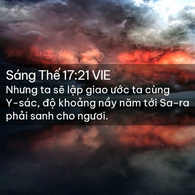 Picture 02 - Sáng Thế 17:21 VIE - Nhưng ta sẽ lập giao ước ta cùng Y-sác, - Bible Verse Picture