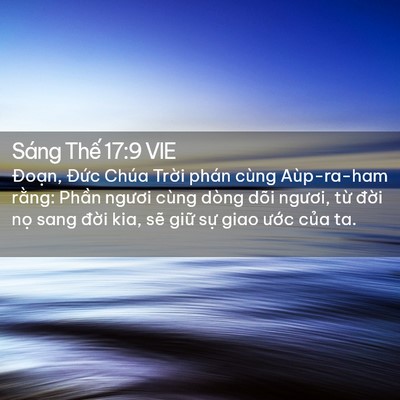 Picture 02 - Sáng Thế 17:9 VIE - Đoạn, Đức Chúa Trời phán cùng - Bible Verse Picture