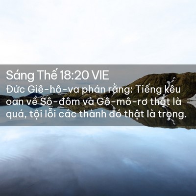 Picture 02 - Sáng Thế 18:20 VIE - Đức Giê-hô-va phán rằng: Tiếng kêu oan - Bible Verse Picture