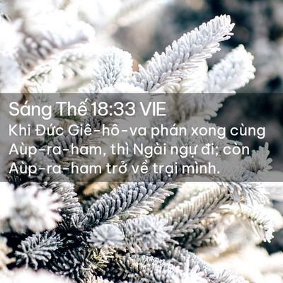 Picture 02 - Sáng Thế 18:33 VIE - Khi Đức Giê-hô-va phán xong cùng - Bible Verse Picture