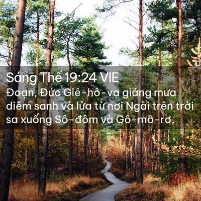 Picture 02 - Sáng Thế 19:24 VIE - Đoạn, Đức Giê-hô-va giáng mưa diêm - Bible Verse Picture