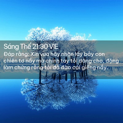 Picture 02 - Sáng Thế 21:30 VIE - Đáp rằng: Xin vua hãy nhận lấy bảy con - Bible Verse Picture