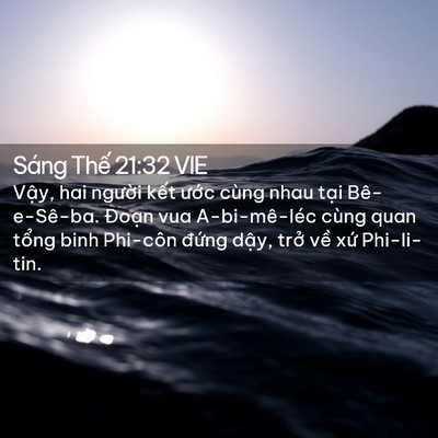 Picture 02 - Sáng Thế 21:32 VIE - Vậy, hai người kết ước cùng nhau tại - Bible Verse Picture