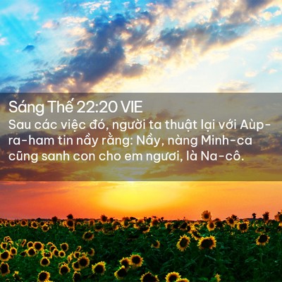 Picture 02 - Sáng Thế 22:20 VIE - Sau các việc đó, người ta thuật lại - Bible Verse Picture