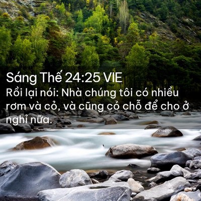 Picture 02 - Sáng Thế 24:25 VIE - Rồi lại nói: Nhà chúng tôi có nhiều - Bible Verse Picture