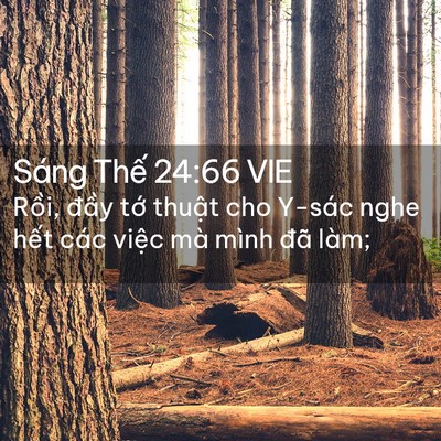 Picture 02 - Sáng Thế 24:66 VIE - Rồi, đầy tớ thuật cho Y-sác nghe hết - Bible Verse Picture