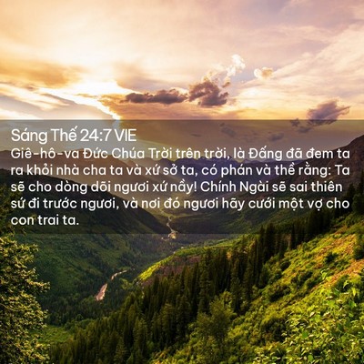 Picture 02 - Sáng Thế 24:7 VIE - Giê-hô-va Đức Chúa Trời trên trời, là - Bible Verse Picture