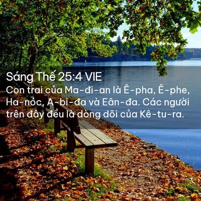 Picture 02 - Sáng Thế 25:4 VIE - Con trai của Ma-đi-an là Ê-pha, Ê-phe, - Bible Verse Picture
