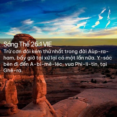 Picture 02 - Sáng Thế 26:1 VIE - Trừ cơn đói kém thứ nhất trong đời - Bible Verse Picture