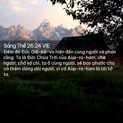 Picture 02 - Sáng Thế 26:24 VIE - Đêm đó Đức Giê-hô-va hiện đến cùng - Bible Verse Picture
