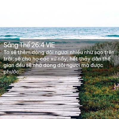 Picture 02 - Sáng Thế 26:4 VIE - Ta sẽ thêm dòng dõi ngươi nhiều như sao - Bible Verse Picture