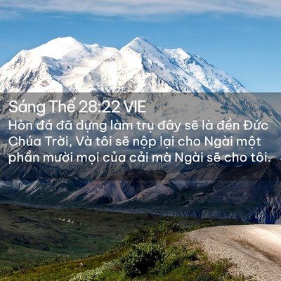 Picture 02 - Sáng Thế 28:22 VIE - Hòn đá đã dựng làm trụ đây sẽ là - Bible Verse Picture