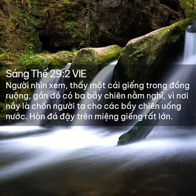Picture 02 - Sáng Thế 29:2 VIE - Người nhìn xem, thấy một cái giếng - Bible Verse Picture