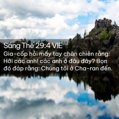 Picture 02 - Sáng Thế 29:4 VIE - Gia-cốp hỏi mấy tay chăn chiên rằng: - Bible Verse Picture