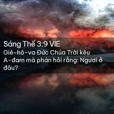 Picture 02 - Sáng Thế 3:9 VIE - Giê-hô-va Đức Chúa Trời kêu A-đam mà - Bible Verse Picture