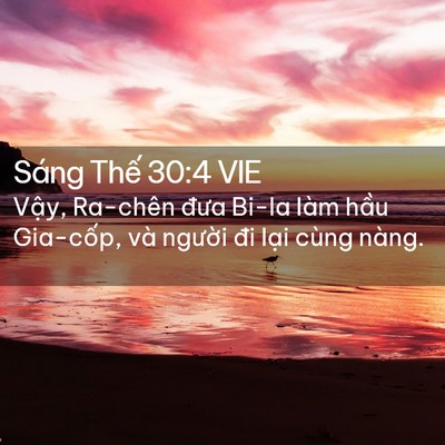 Picture 02 - Sáng Thế 30:4 VIE - Vậy, Ra-chên đưa Bi-la làm hầu Gia-cốp, - Bible Verse Picture