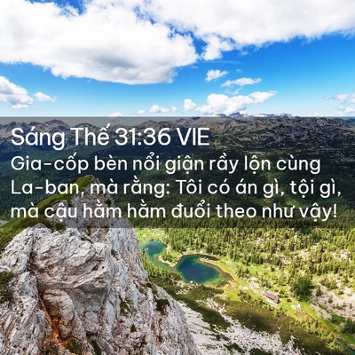 Picture 02 - Sáng Thế 31:36 VIE - Gia-cốp bèn nổi giận rầy lộn cùng - Bible Verse Picture