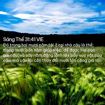 Picture 02 - Sáng Thế 31:41 VIE - Đó trong hai mươi năm tôi ở tại nhà - Bible Verse Picture