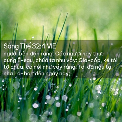 Picture 02 - Sáng Thế 32:4 VIE - người bèn dặn rằng: Các ngươi hãy - Bible Verse Picture